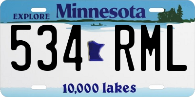 MN license plate 534RML