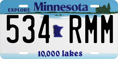 MN license plate 534RMM