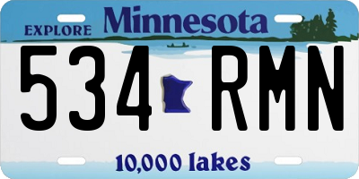 MN license plate 534RMN
