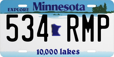 MN license plate 534RMP