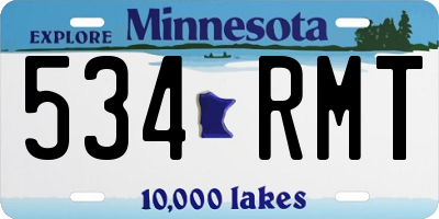MN license plate 534RMT