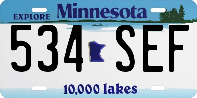 MN license plate 534SEF
