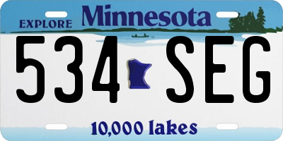 MN license plate 534SEG