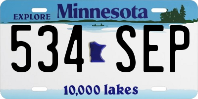 MN license plate 534SEP