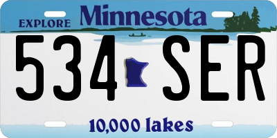 MN license plate 534SER