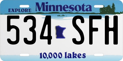 MN license plate 534SFH