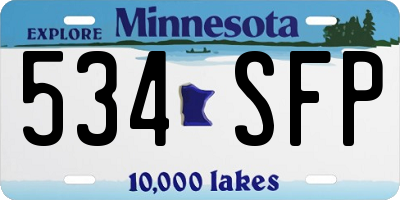 MN license plate 534SFP