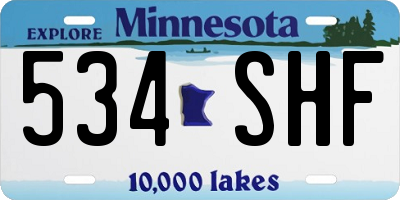 MN license plate 534SHF