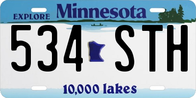 MN license plate 534STH