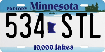 MN license plate 534STL