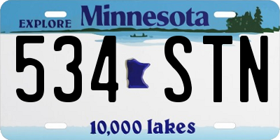 MN license plate 534STN