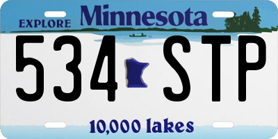 MN license plate 534STP
