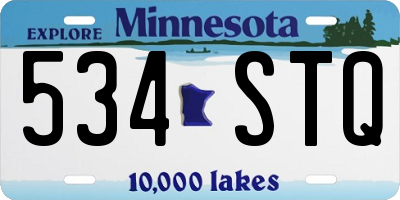 MN license plate 534STQ