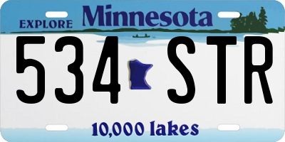 MN license plate 534STR