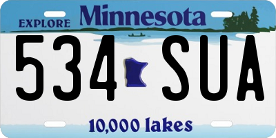 MN license plate 534SUA