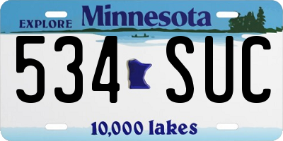 MN license plate 534SUC
