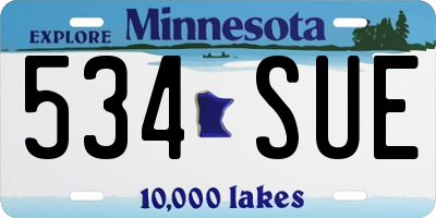 MN license plate 534SUE