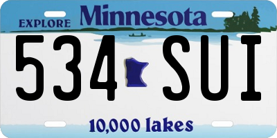 MN license plate 534SUI