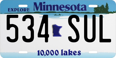 MN license plate 534SUL