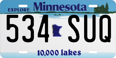MN license plate 534SUQ