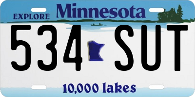 MN license plate 534SUT