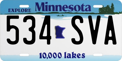 MN license plate 534SVA