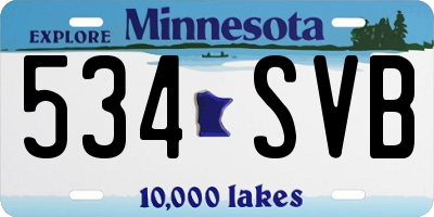 MN license plate 534SVB