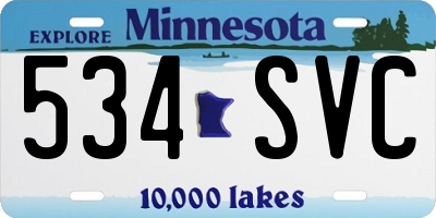 MN license plate 534SVC