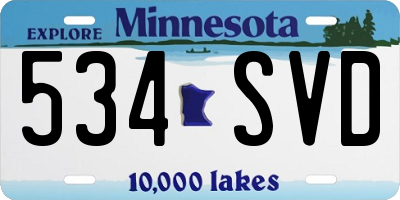 MN license plate 534SVD