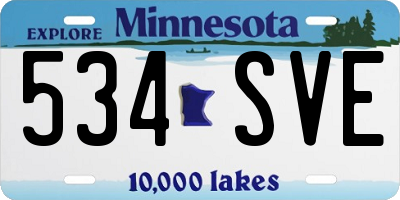 MN license plate 534SVE