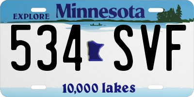 MN license plate 534SVF