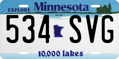 MN license plate 534SVG
