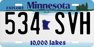 MN license plate 534SVH