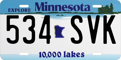 MN license plate 534SVK