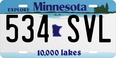 MN license plate 534SVL