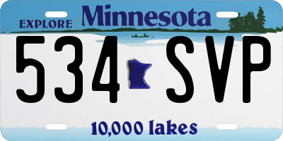 MN license plate 534SVP