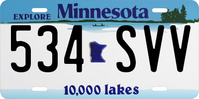 MN license plate 534SVV