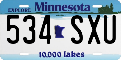 MN license plate 534SXU