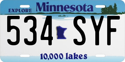 MN license plate 534SYF