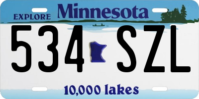 MN license plate 534SZL