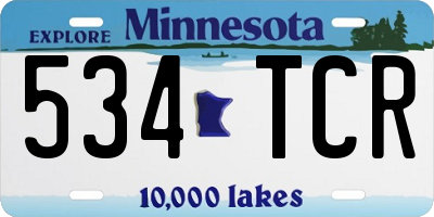 MN license plate 534TCR