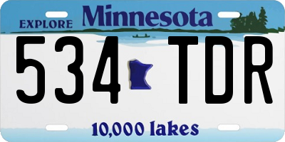 MN license plate 534TDR