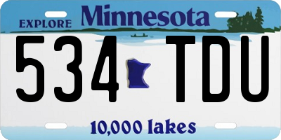 MN license plate 534TDU