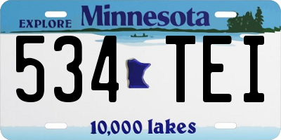 MN license plate 534TEI