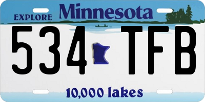 MN license plate 534TFB