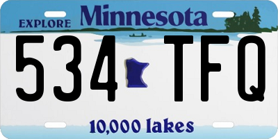 MN license plate 534TFQ