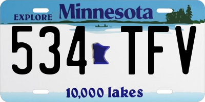 MN license plate 534TFV