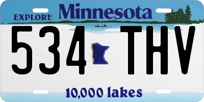 MN license plate 534THV