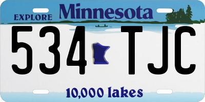 MN license plate 534TJC