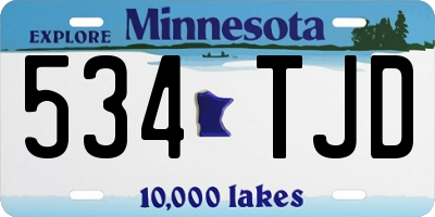 MN license plate 534TJD